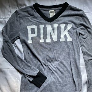 VS Pink Grey Long Sleeve